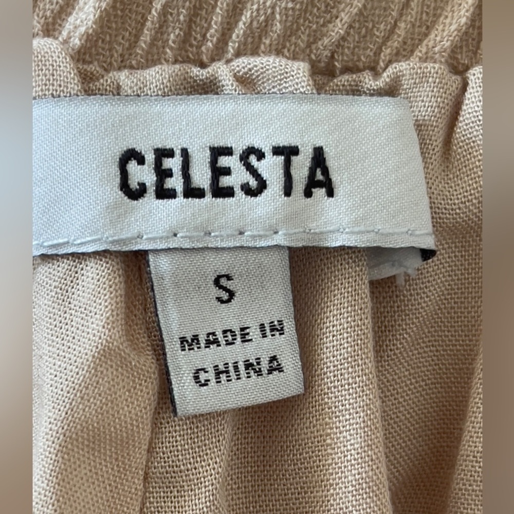 Celesta Tan & Black Laced Trim Shorts - Picture 6 of 8